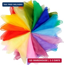 Scarves for Kids Play, 24" Juggling Scarves, 15/30/45 Pcs Select, Play Scarve fo
