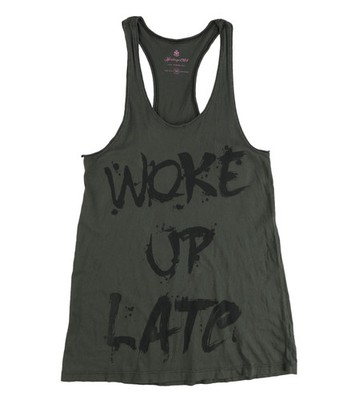 Heritage 1981 Womens Woke Up Late Racerback Tank Top