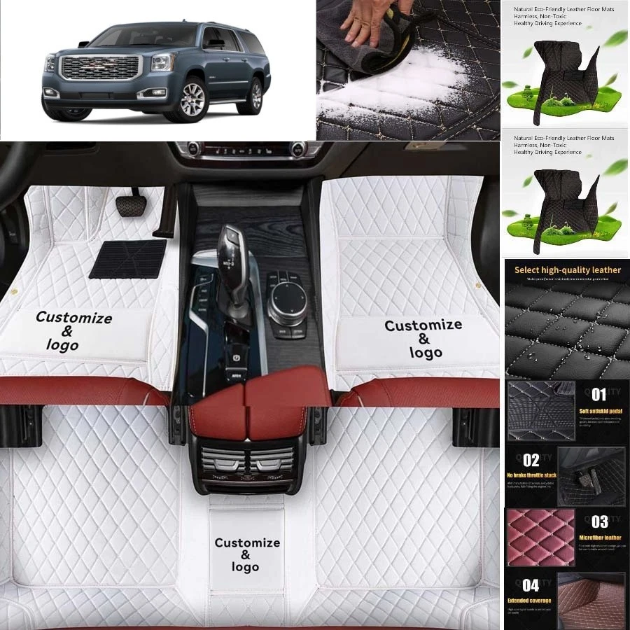 For GMC Yukon Denali Car Floor Mats Carpets Cargo Liners Custom All Weather Foto 2 de 4