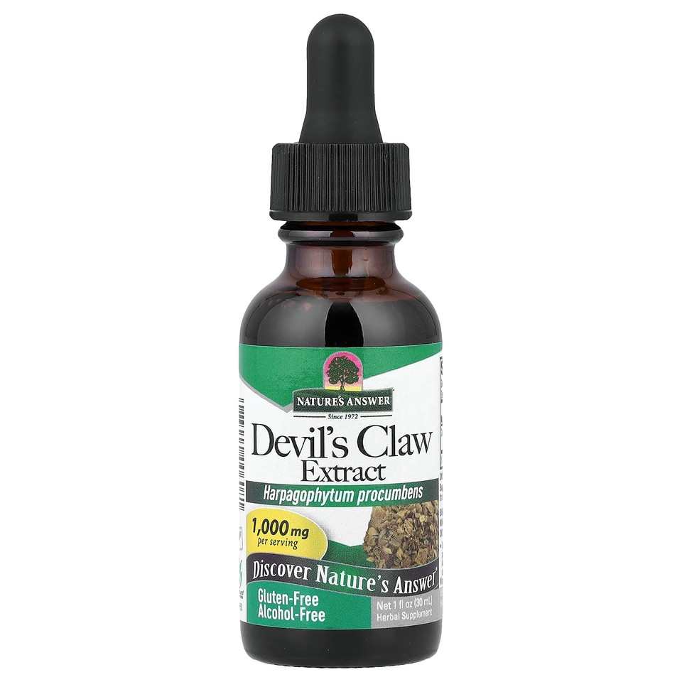 Nature s Answer Devil s Claw Alcohol-Free 1 fl oz 30 ml Gluten-Free, GMP Quality