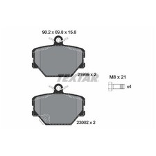 Satz Bremsbeläge Bremsklötze vorne für Smart Roadster 452 | 23970487