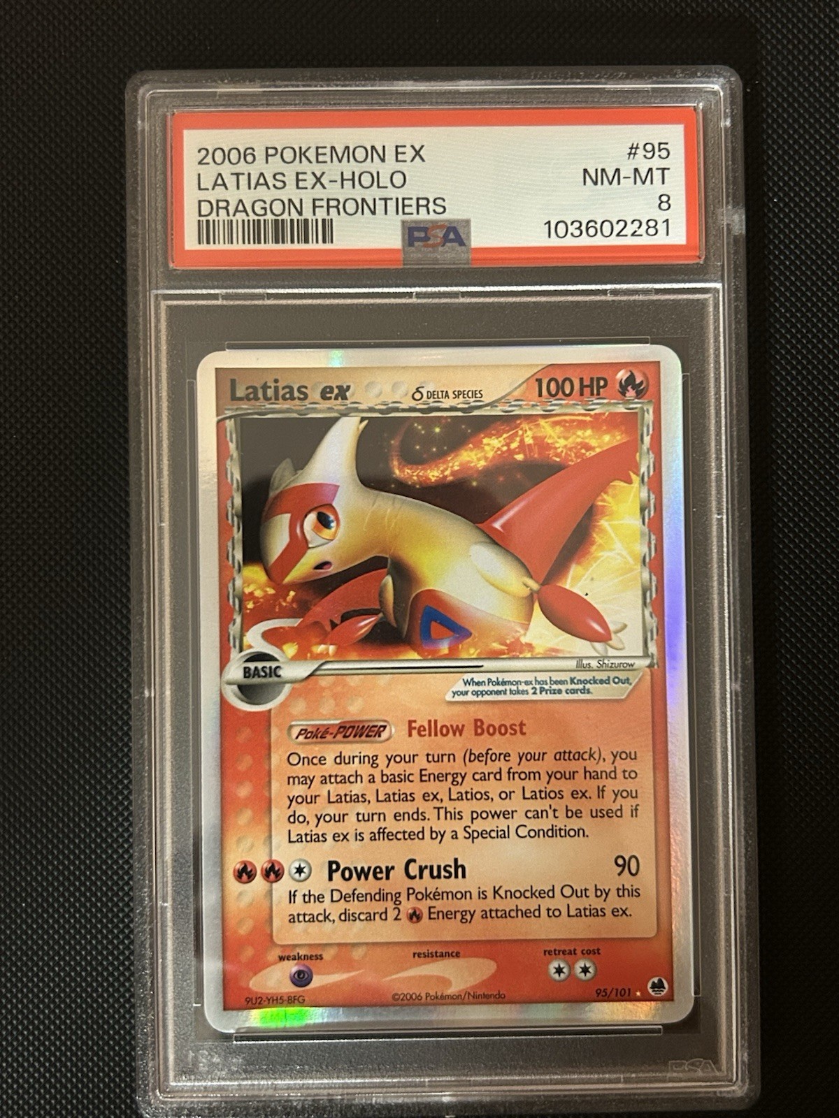 2006 Pokémon TCG Dragon Frontiers Latias Ex  Holo 95/101 PSA 8 NM-Mint