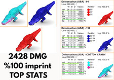 Deinosuchus 2428 DMG %100 imprint TOP STATS Ark Survival Ascended Official PVE