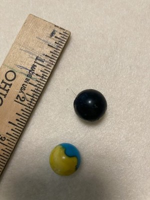 2  Vintage Marbles Solid  RARE