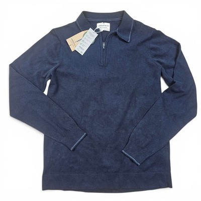 LARSSON & CO NWT 1/4 Zip Polo Sweater Men's S Recycled Sustainable Minimalist