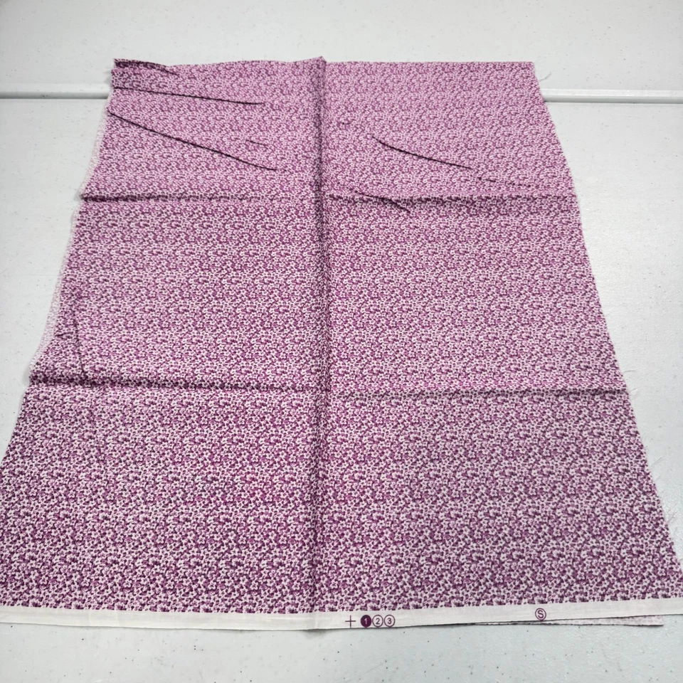 quilting fabric purple floral cotton 18x44 - Image 2 of 4