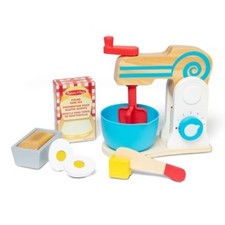 Melissa  Doug Wooden Make-a-Cake Mixer Set 11pc - Play Food