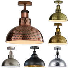 Industrial Semi Flush Mount Ceiling Light Vintage Farmhouse Metal Lamp Hallway