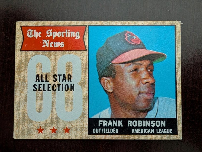 1968 TOPPS BASEBALL CARD #373 SPORTING NEWS ALL STAR FRANK ROBINSON ORIOLES LOOK