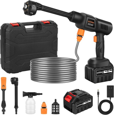 #ad 600PSI 3.0Ah Rechargeable Battery Powered Pressure Washer6 in 1 Nozzle for Car $88.99