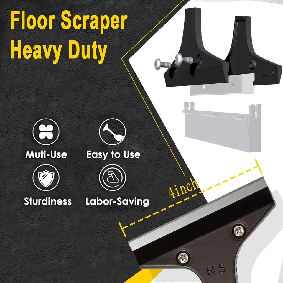 Rascador de piso mango largo resistente, rascador de piso de 31-61" rascador de piso de alta resistencia para Foto 4 de 4