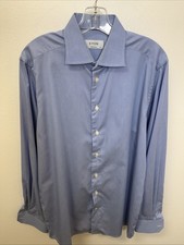 Eton Contemporary Dress Shirt Mens 42 16.5 Blue White Stripe Contemporary Office