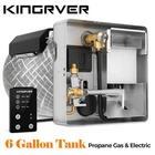 6 Gallon RV Water Heater Gas & Electric Tank 12,000 BTU 1440W Without Door