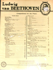 Ludwig Van Beethoven, Rondo  Capriccio, opus 129, Bulow , Piano, NF 