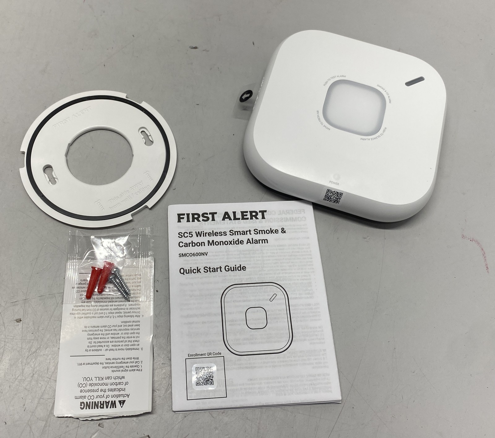 First Alert SC5 Battery Smart Smoke & Carbon Monoxide Alarm SMCO600NV