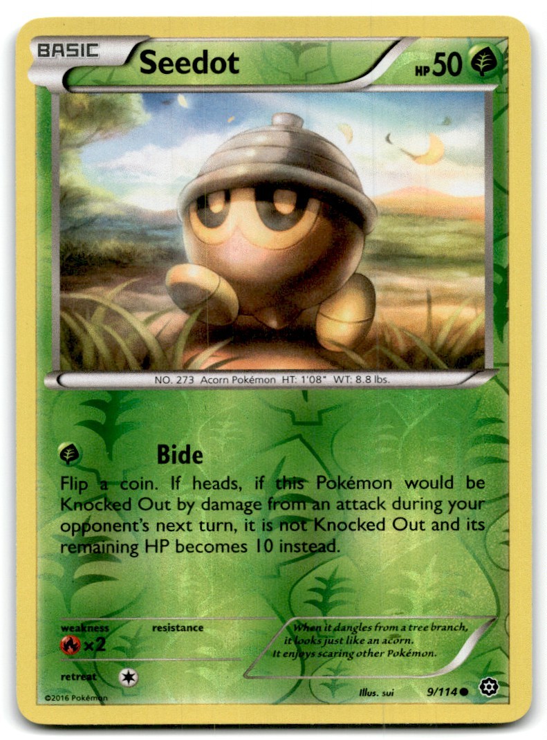 2016 XY - Steam Siege Seedot Reverse Holo Basic/Common #9 Holo