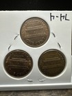 1974 P D S Lincoln Memorial Penny 3-Coin Set (74-4) — photo 2