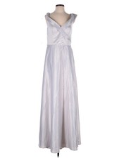 MoriLee by Madeline Gardner Women Silver Cocktail Dress 10