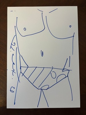 Romero Britto original Zeichnung + Autogramm auf KK Kunst