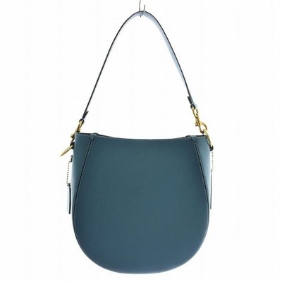 Coach Maddy Hobo Handbag 2-Way Leather Blue with Pouch 88344