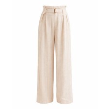 Banana Republic Linen-Blend Wide-Leg Paperbag Pant Size 0
