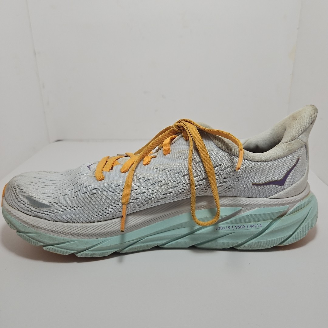 Hoka One One Clifton 8. Women's Size 7.5b (UK 6 EU 39.5)  White And Blue. thumbnail 4