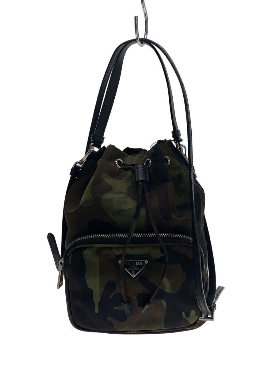 PRADA Drawstring 2WAY Pouch Nylon Multi Color Cam… - image 1