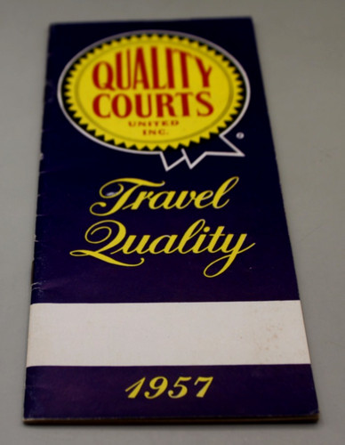 1957 Hotel Directory Quality Courts United Motel Brochure