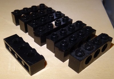 G1120 Lego 3701 Technik 8 Lochbalken 1x4 schwarz