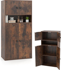 Libreria Verticale a 3 Ripiani, Libreria Chiusa Con Ante E Ripiano Aperto, Mobil