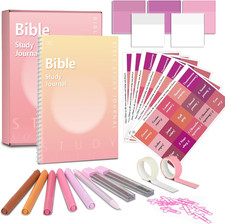 Bible Journaling Kit, Bible Study Supplies, Highlighters and Pens No Bleed, Pink
