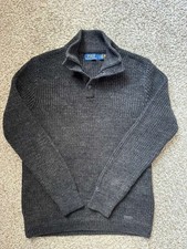 Polo Ralph Lauren Cotton Mockneck Sweater size Small Gray Color