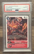2021 DIGIMON PROMOS GREAT LEGEND POWER UP PACK AGUNIMON 029 PSA 10