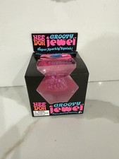 Pink NeeDoh Groovy Jewel Nee Doh Glitter Squish Jelly Diamond Cone Sparkly Ice