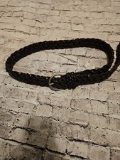 Gap Women's Size Small Black Wide Braided Leather Belt Summer 2013