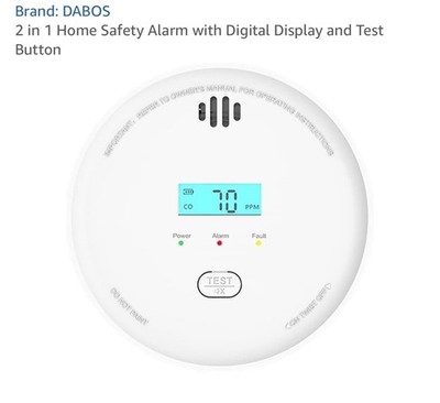 Combination Smoke&Carbon Monoxide Alarm, Battery Operated Detector,