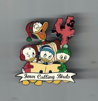 Disney 12 Days of Christmas Four Calling Birds Donald Nephews Pin Le 1500