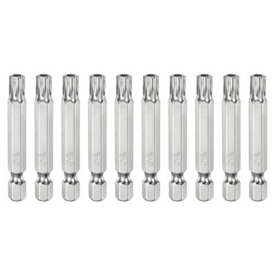 10 Stück T35 Sicherheits Torx Bit 1/4'' Sechskantschaft 2'' Lang S2 Stahl