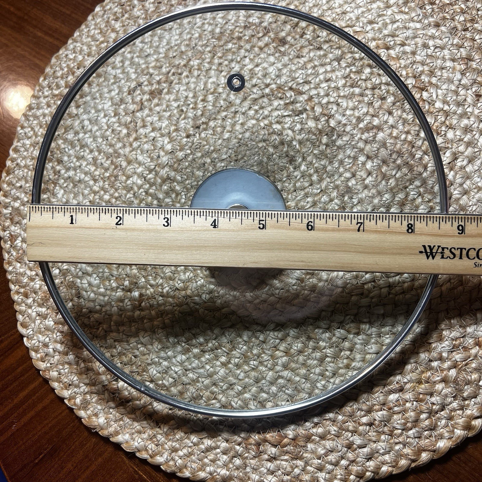 Glass/Stainless Steel Replacement Pot Lid w/Steam Vent Stainless Knob 8.75”