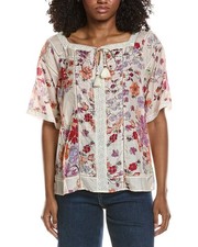 Johnny Was Sonia Silk Blouse Women's