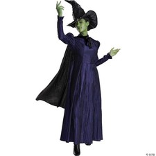 Women s Deluxe Wicked Elphaba Costume Green Witch Dress Large 12-14
