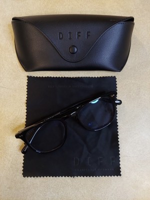 Diff Eyewear x Justin Baldoni Eyeglasses Frames Maxwell BK-BB91 49-19-145 Case