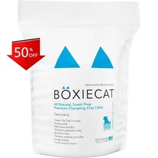 Boxiecat Unscented 30 Day Odor Control Clumping Clay Cat Litter - 16lbs