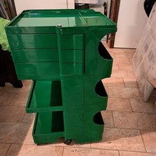Carrello porta oggetti  professionale  vintage anni 70  "BOBO" Kartell verde "