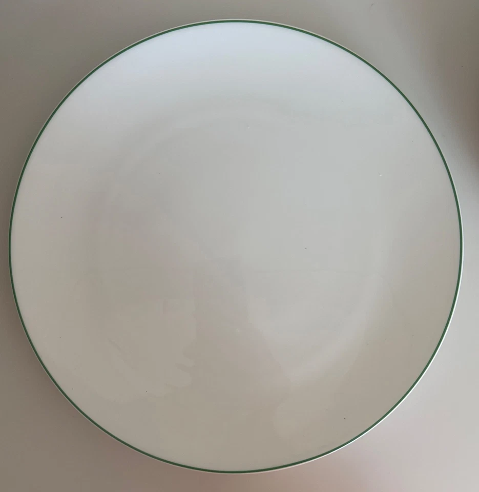 Dibbern Simplicity Platzteller (32 cm), dunkelgrüner Rand