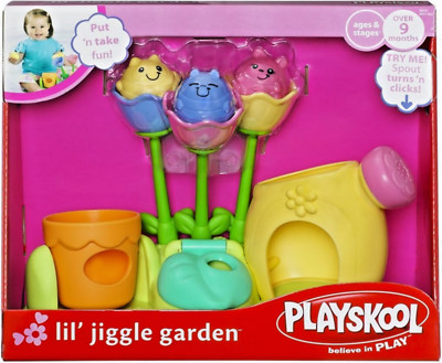Colorful Playskool Busy Lil' Jiggle Flower Garden RARE 2008 Baby Toddler Toy