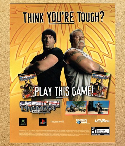 American Chopper PS2 Xbox Activision - Magazine Print Ads Poster Art 2005