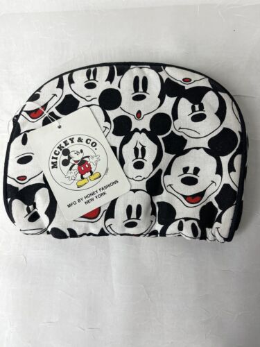 Vintage Mickey & Co Disney Mickey Mouse Makeup Case Cosmetic Bag NEW NWT - 第 1/6 張圖片
