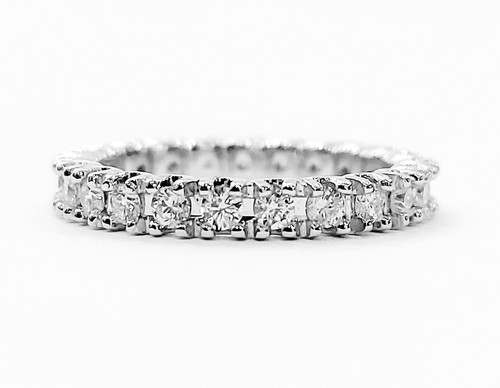 Anello Veretta in oro bianco 18 Kt (750) e Diamanti -MADE IN ITALY - - Imagen 5 de 11