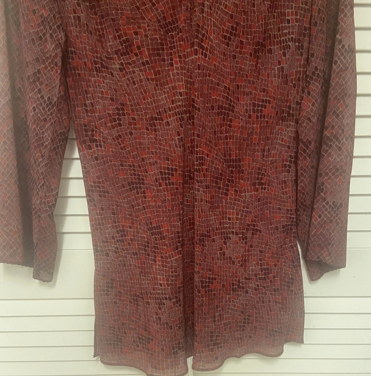 UNDERCOVER Abito copricostume Victoria's Secret Y2K vintage rosso stampa serpente chiffon lingerie SM